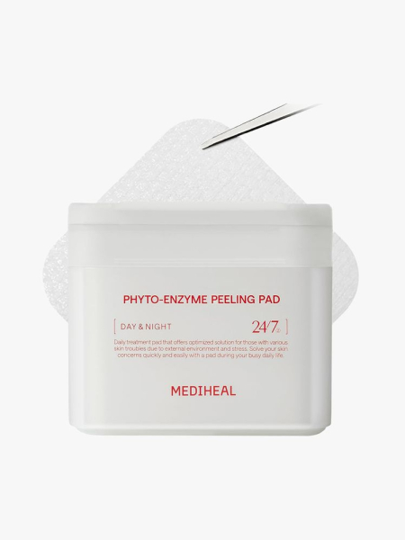 Mediheal Phyto-Enzyme Peeling Pad in branded component on a light gray background