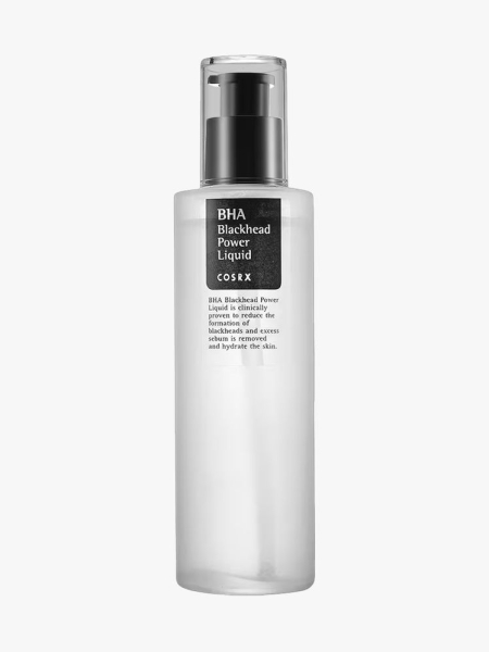 CosRx BHA Blackhead Power Liquid in branded component on a light gray background