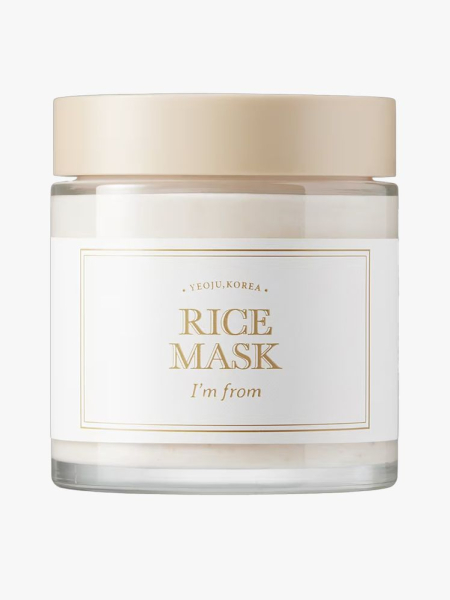 I’m From Rice Mask in branded tub component on a light gray background